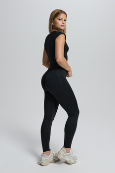 Zestaw POWER Legginsy + T-shirt czarny